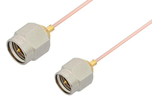 SMA Male to SMA Male Cable 12 Inch Length Using PE-034SR Coax