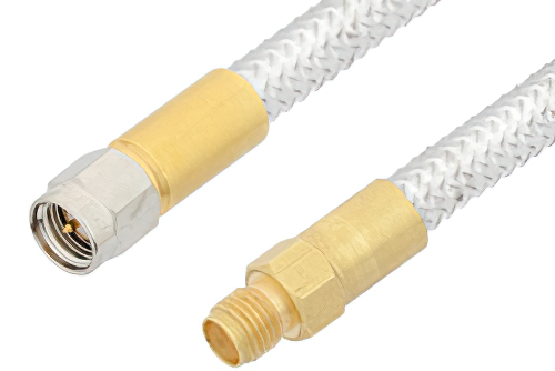 SMA Male to SMA Female Cable 60 Inch Length Using PE-SR401FL Coax, RoHS