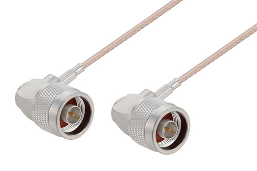 N Male Right Angle to N Male Right Angle Cable Using RG316 Coax, RoHS