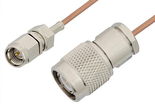 SMA Male to TNC Male Cable 12 Inch Length Using RG178 Coax