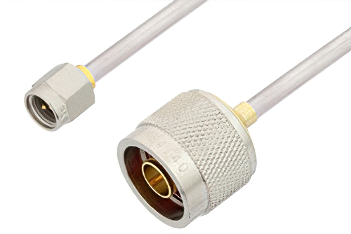 SMA Male to N Male Cable 36 Inch Length Using PE-SR402AL Coax