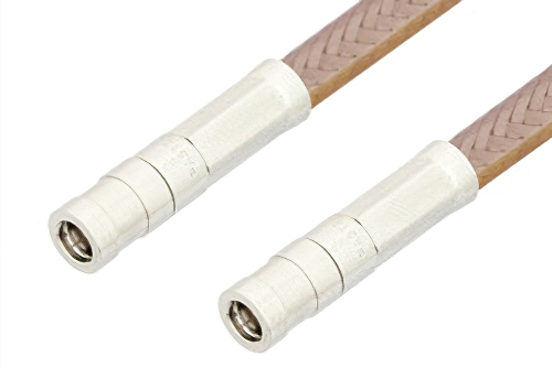 SMB Plug to SMB Plug Cable 12 Inch Length Using RG400 Coax, RoHS