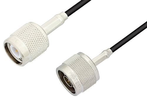 TNC Male to N Male Cable Using RG174 Coax, LF Solder