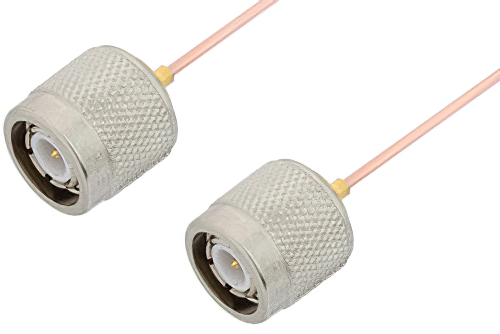 TNC Male to TNC Male Cable 12 Inch Length Using PE-047SR Coax, RoHS