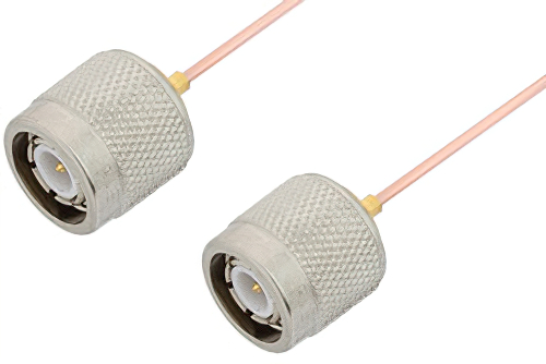 TNC Male to TNC Male Cable 6 Inch Length Using PE-047SR Coax, RoHS