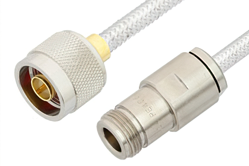 N Male to N Female Cable 60 Inch Length Using PE-SR401FL Coax, RoHS