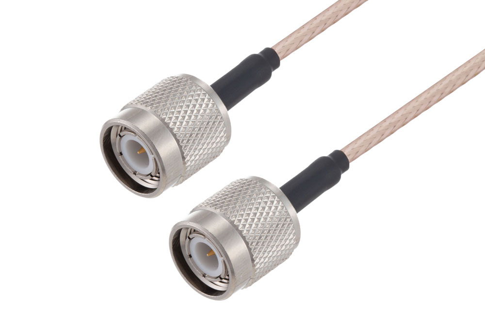TNC Male to TNC Male Cable Using RG316-DS Coax with HeatShrink, LF Solder