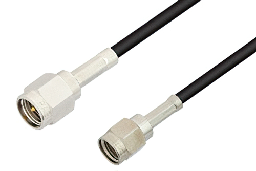 SMA Male to Reverse Polarity SMA Male Cable 72 Inch Length Using RG174 Coax, RoHS