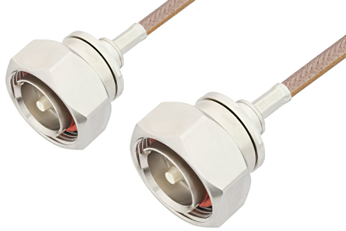 7/16 DIN Male to 7/16 DIN Male Cable Using RG400 Coax, RoHS