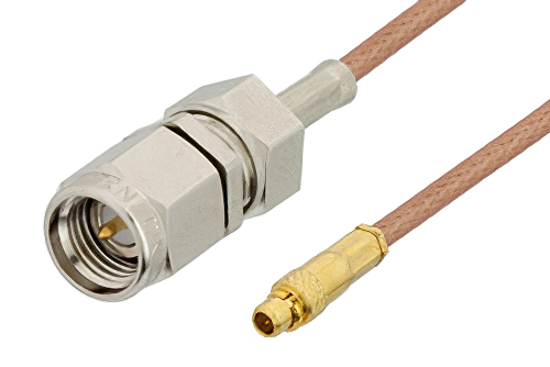 SMA Male to MMCX Plug Cable 60 Inch Length Using RG178 Coax