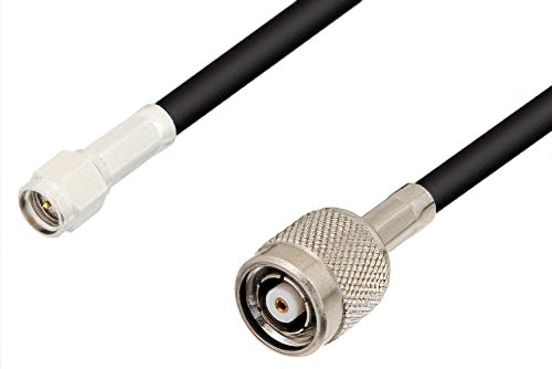 SMA Male to Reverse Polarity TNC Male Cable 36 Inch Length Using RG223 Coax, RoHS
