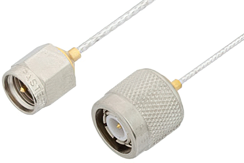 SMA Male to TNC Male Cable 12 Inch Length Using PE-SR047FL Coax, RoHS