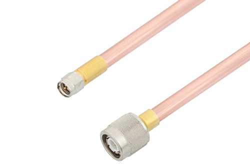 SMA Male to TNC Male Cable 6 Inch Length Using RG401 Coax, RoHS
