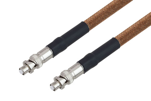 SHV Plug to SHV Plug Cable 48 Inch Length Using RG225 Coax , LF Solder