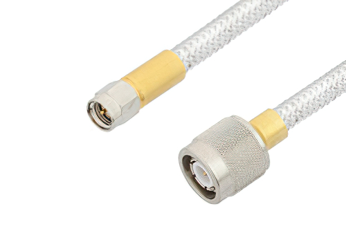 SMA Male to TNC Male Cable 18 Inch Length Using PE-SR401FL Coax, RoHS