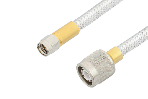 SMA Male to TNC Male Cable 6 Inch Length Using PE-SR401FL Coax, RoHS