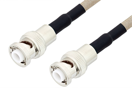 MHV Male to MHV Male Cable 24 Inch Length Using RG141 Coax , LF Solder