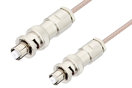 SHV Plug to SHV Plug Cable 12 Inch Length Using RG316 Coax