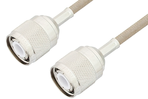 HN Male to HN Male Cable 36 Inch Length Using RG141 Coax , LF Solder