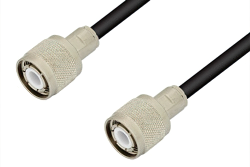 HN Male to HN Male Cable 12 Inch Length Using 75 Ohm RG59 Coax, RoHS