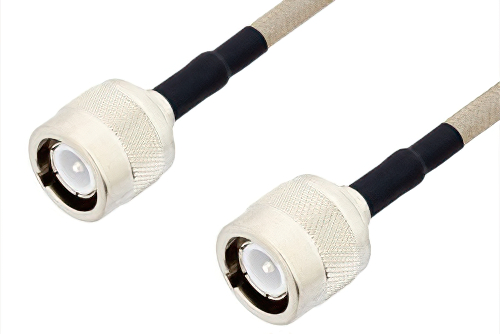 C Male to C Male Cable 36 Inch Length Using RG141 Coax , LF Solder