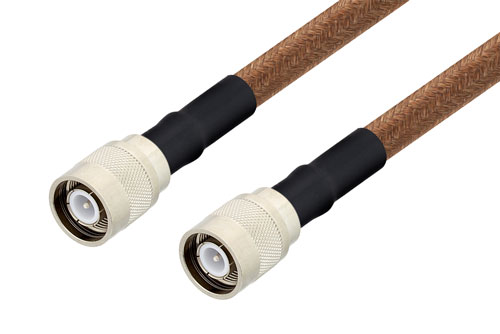 SC Male to SC Male Cable Using RG225 Coax , LF Solder