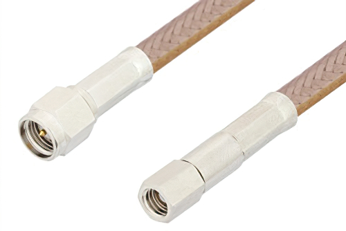 SMA Male to SMC Plug Cable 24 Inch Length Using RG400 Coax, RoHS