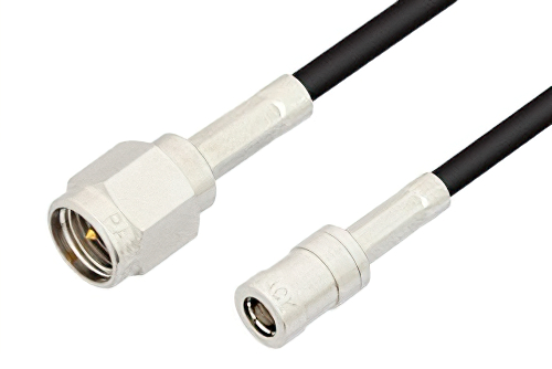 SMA Male to SMB Plug Cable 6 Inch Length Using PE-B100 Coax