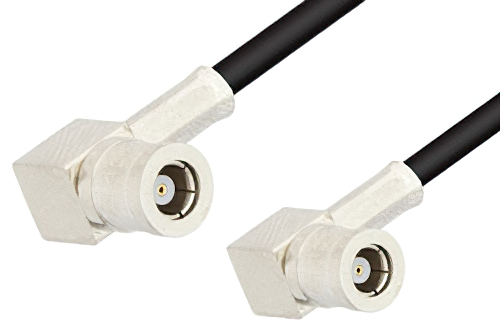 SMB Plug Right Angle to SMB Plug Right Angle Cable 36 Inch Length Using PE-B100 Coax