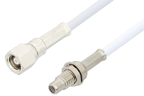 SMC Plug to SMC Jack Bulkhead Cable 24 Inch Length Using RG188-DS Coax