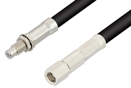 SMC Plug to SMC Jack Bulkhead Cable 48 Inch Length Using RG223 Coax, RoHS