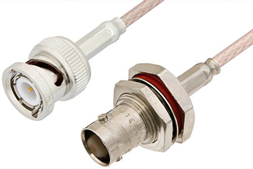 BNC Male to BNC Female Bulkhead Cable Using RG316-DS Coax