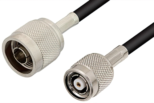 N Male to Reverse Polarity TNC Male Cable Using RG58 Coax