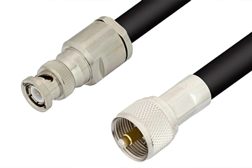 UHF Male to BNC Male Cable Using PE-B400 Coax