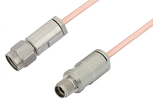 3.5mm Male to 3.5mm Female Cable Using RG405 Coax, RoHS