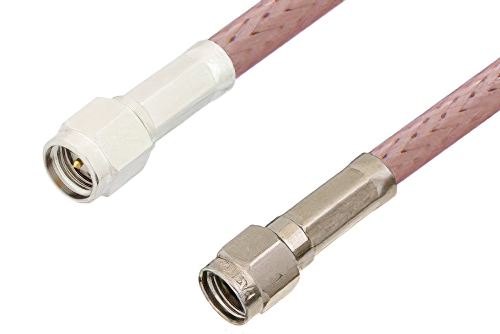 SMA Male to Reverse Polarity SMA Male Cable 72 Inch Length Using RG142 Coax, RoHS