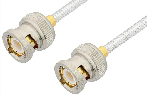 BNC Male to BNC Male Cable 24 Inch Length Using PE-SR402FL Coax, RoHS