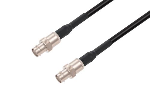 BNC Twinax Jack to BNC Twinax Jack Cable Using 78 Ohm RG108 Coax with HeatShrink, LF Solder