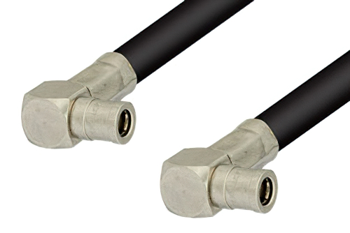 75 Ohm Mini SMB Plug Right Angle to 75 Ohm Mini SMB Plug Right Angle Cable Using 75 Ohm RG59 Coax