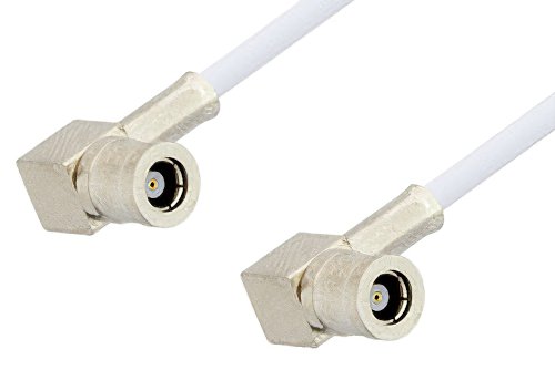 75 Ohm Mini SMB Plug Right Angle to 75 Ohm Mini SMB Plug Right Angle Cable Using 75 Ohm RG187 Coax