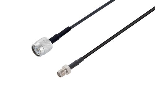 TNC Male to SMA Female Cable Using RG174 Coax with HeatShrink