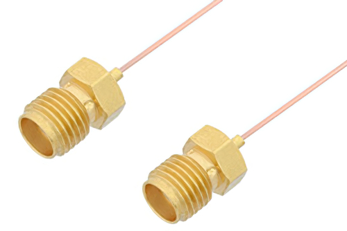 SMA Female to SMA Female Cable 48 Inch Length Using PE-020SR Coax