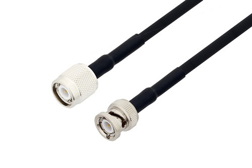 BNC Male to TNC Male Cable Using RG223 Coax with HeatShrink