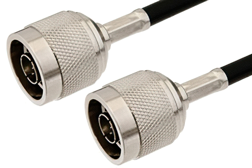 N Male to N Male Cable 60 Inch Length Using 53 Ohm RG55 Coax