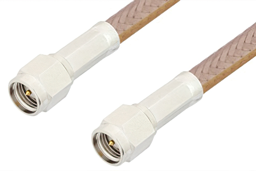 SMA Male to SMA Male Cable 18 Inch Length Using RG400 Coax