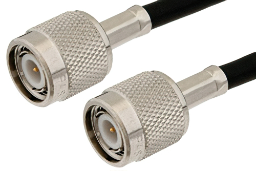 TNC Male to TNC Male Cable 48 Inch Length Using 53 Ohm RG55 Coax
