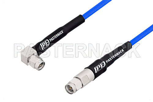SMA Male to SMA Male Right Angle Precision Cable 6 Inch Length Using PE-P141 Coax, RoHS