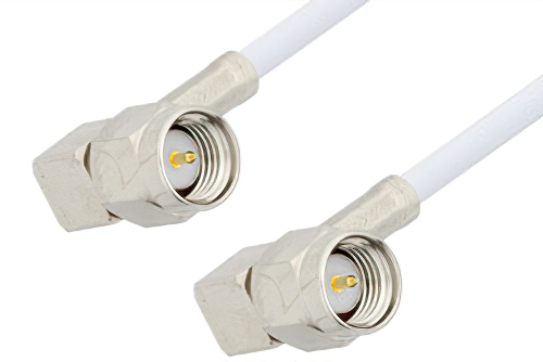 SMA Male Right Angle to SMA Male Right Angle Cable 24 Inch Length Using RG188 Coax