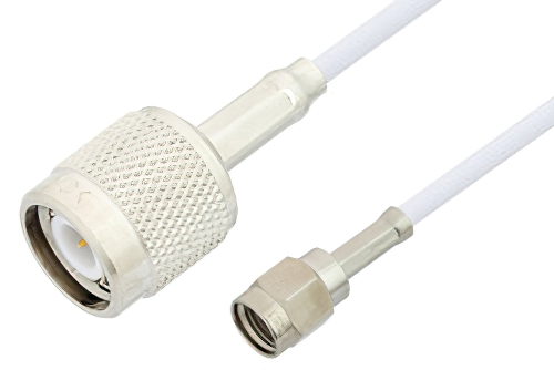 Reverse Polarity SMA Male to TNC Male Cable 12 Inch Length Using RG188 Coax