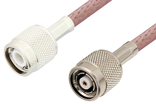 TNC Male to Reverse Polarity TNC Male Cable 12 Inch Length Using RG142 Coax